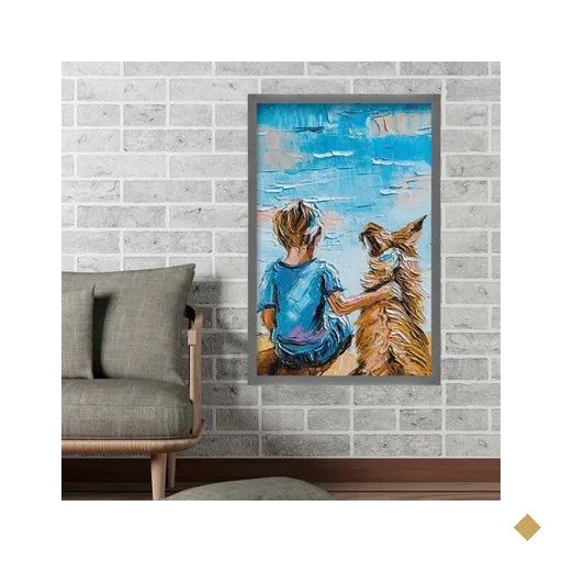Quadro com Moldura Amizade Verdadeira GRAFITTI METALIZADO - Médio
