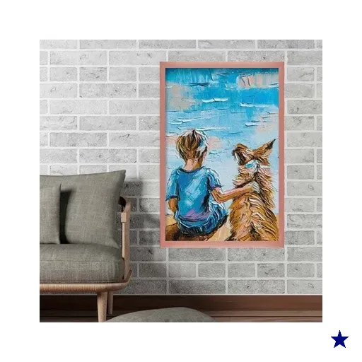 Quadro com Moldura Amizade Verdadeira ROSE METALIZADO - Médio