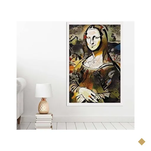 Quadro com Moldura Monalisa Branco - Grande
