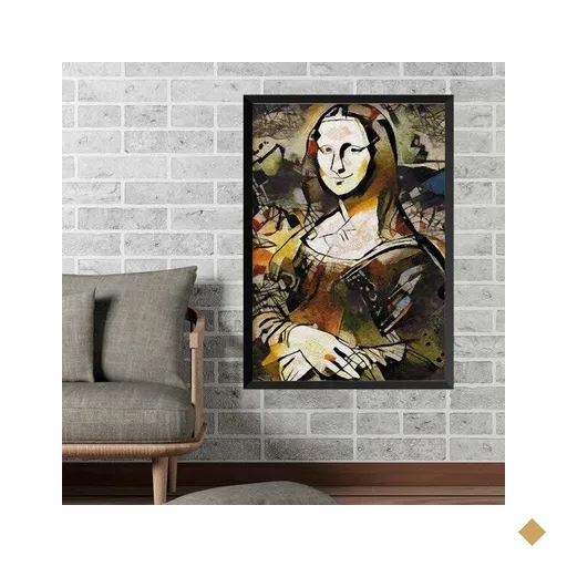 Quadro com Moldura Monalisa Preto - Grande