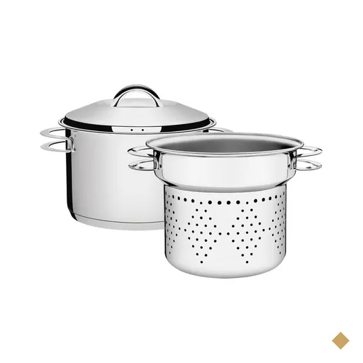 Jogo Cozi-Pasta Tramontina Solar em Aço Inox Fundo Triplo com Alças C/2…