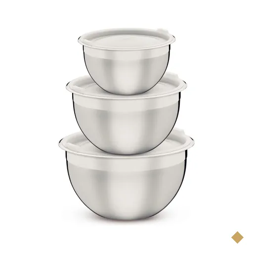 Jogo de Potes Tramontina Cucina Aço Inox 3 Peças