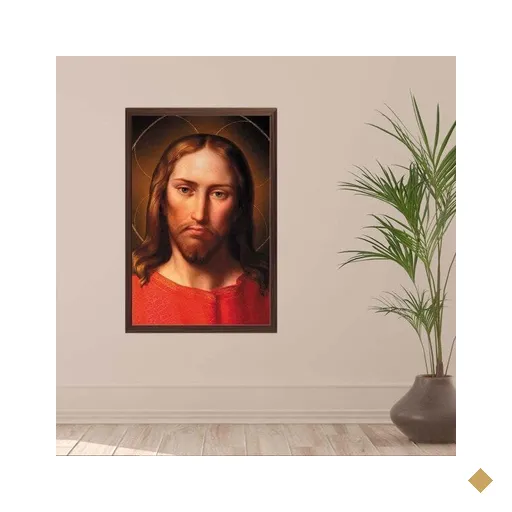 Quadro com Moldura O Divino MADEIRA ESCURA - Médio