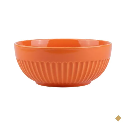 Jogo 24 Tigelas 630ml Porcelana Germer Canelado Laranja Assar e Servir…