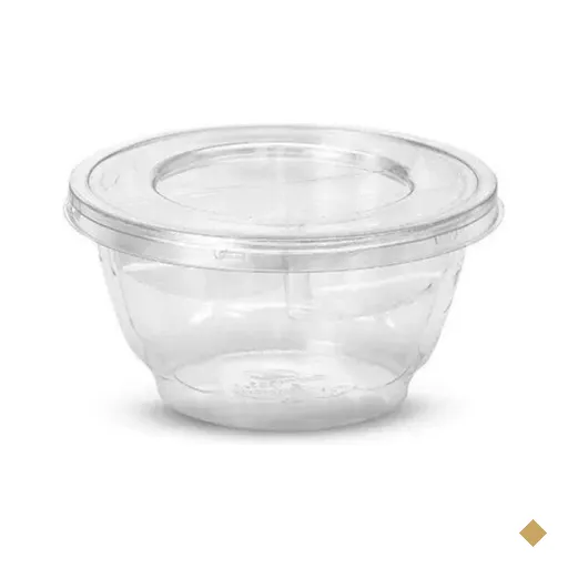 100un Embalagem Saladeira com Divisória 600ml G633 Cristal Galvanotek
