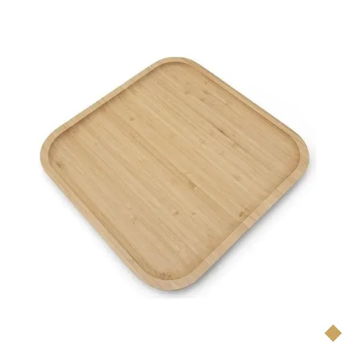 Linda Bandeja ou petisqueira Quadra em Bambu 30x30x2