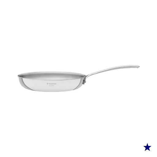 Frigideira Tramontina Luna em Aço Inox 26 cm 2,2L Fundo Triplo Compatível com…