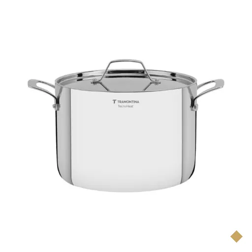 Caldeirão Tramontina Luna em Aço Inox 24 cm 7,7L Fundo Triplo Compatível com…