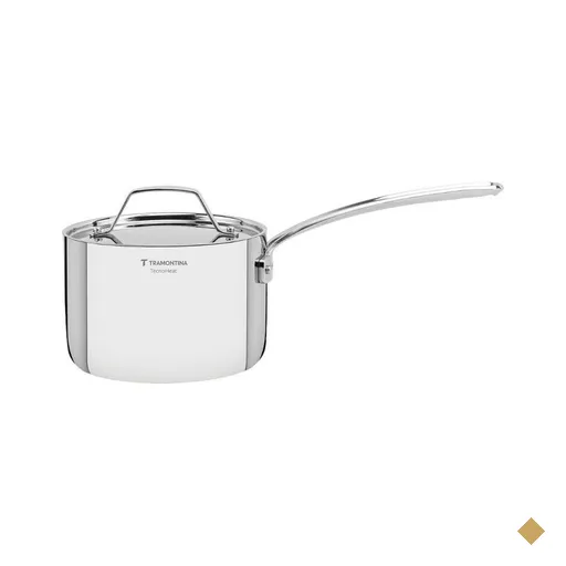 Caldeirão com Cabo Tramontina Luna em Aço Inox 16 cm 2,2L Fundo Triplo…