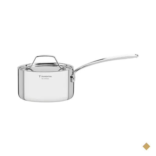 Panela Tramontina Luna em Aço Inox 16 cm 1,7L Fundo Triplo Compatível com…