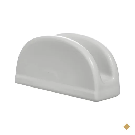Porta Guardanapo Porcelana Blanc Branco 11,5x4x5,5cm Suporte Mesa Posta