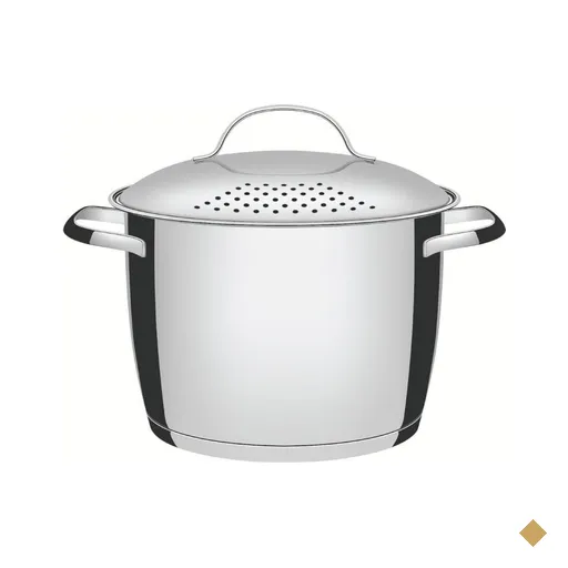 Espagueteira Tramontina Allegra Aço Inox com Fundo Triplo 22 cm 5,5 L