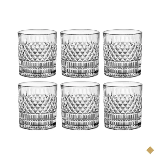 Jogo 6 Copos de Cristal 310ml Esplanada Baixo 9,3cm L Hermitage Cozinha Servir