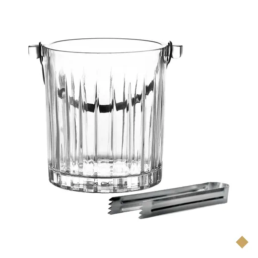Balde de Gelo Cristal com Pinça e Alça 1L Linha Soho L'Hermitage Acessórios…