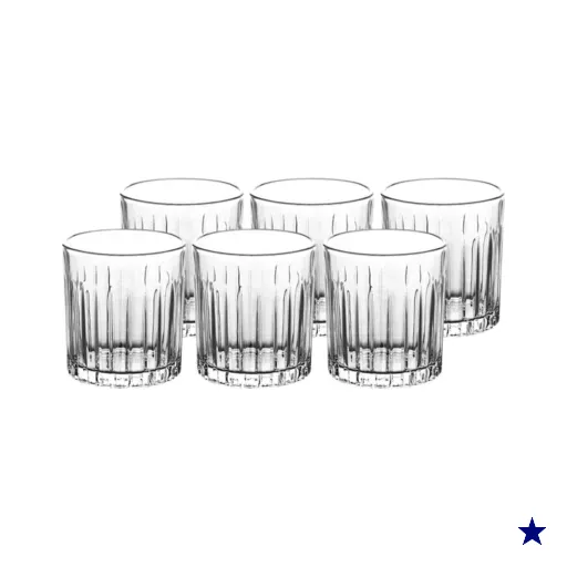 Jogo 6 Copos em Cristal Soho 310ml Baixo 9,3cm Decorativo L Hermitage Cozinha…