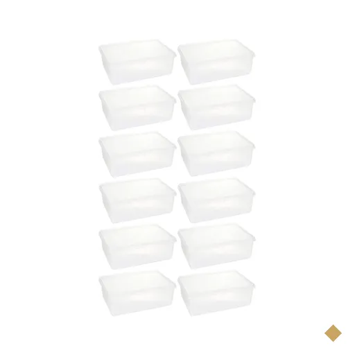 Kit 12 Caixas Organizadoras Plásticas Retangular 3,5L com Tampa Hermética…