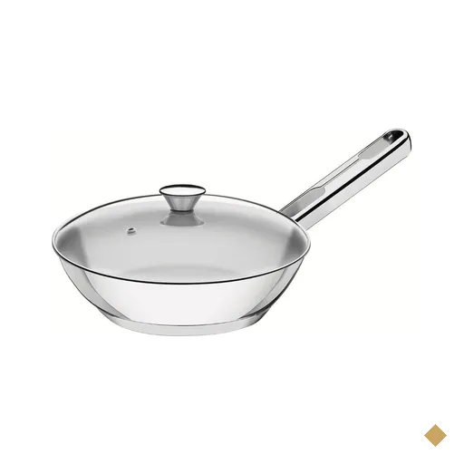 Frigideira Tramontina Allegra 20cm 1,3L Aço Inox Fundo Triplo com Tampa