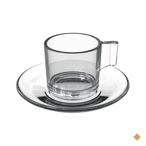 Jogo 12 Xícaras com Pires para Chá Café 185ml Vidro Transparente LHermitage…