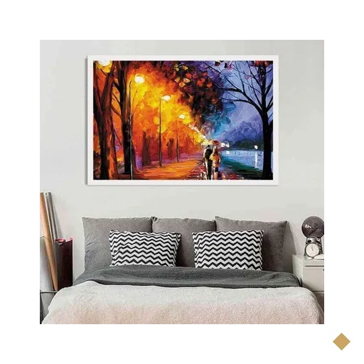Quadro com Moldura Enamorados Branco - Grande