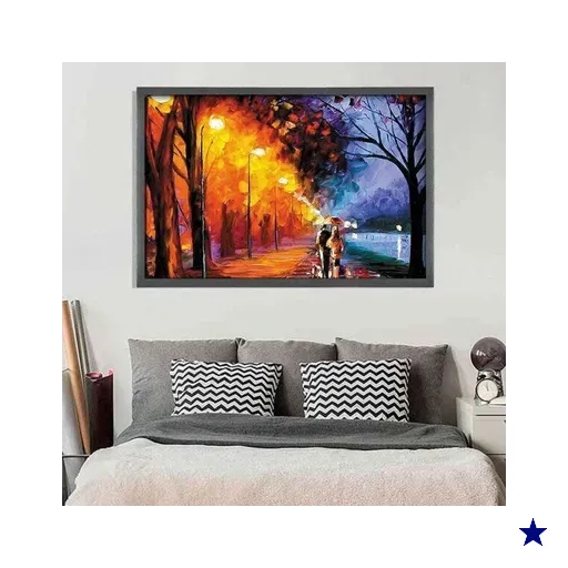 Quadro com Moldura Enamorados GRAFITTI METALIZADO - Grande