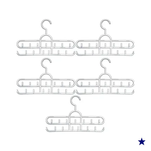 Kit c/ 5 Cabides de Cintos Lenços Colares Suportes para Acessórios Lojas 13…