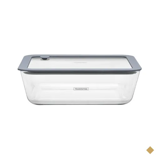 Pote de Vidro Tramontina Vittra Retangular com Tampa Hermética de Silicone 2,6…