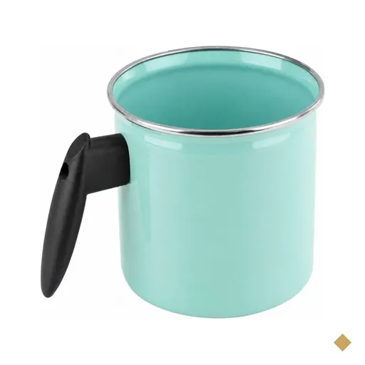 Leiteira Esmaltada 1,3L Cabo Baquelite Verde Água Cozinha Elegante Resistente…