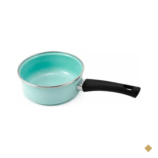 Panela Esmaltada 800ml Baquelite Borda Inox Verde Água Mesa Posta Cozinha…