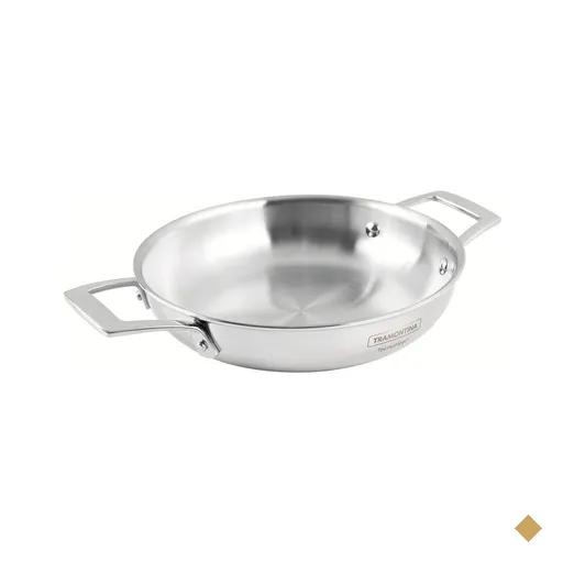 Frigideira Pergaminho Tramontina Aço Inox Corpo Triplo 20 cm 1,2 Litros