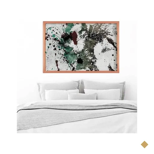 Quadro com Moldura Lobo ROSE METALIZADO - Grande
