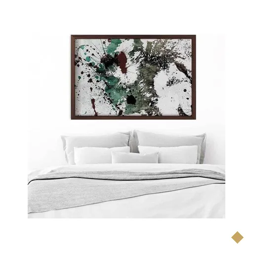 Quadro com Moldura Lobo MADEIRA ESCURA - Médio