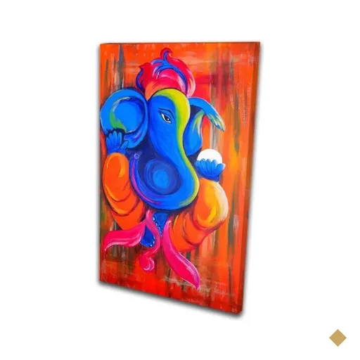 Tela Quadro Decorativo Sala Ganesha Elefante Mandala