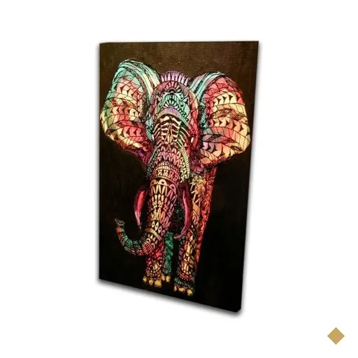 Quadro Mandala Abstrato Ganesha Elefante