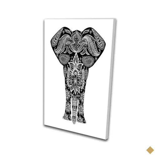 Quadro Sala Decorativo Ganesha Elefante Mandala