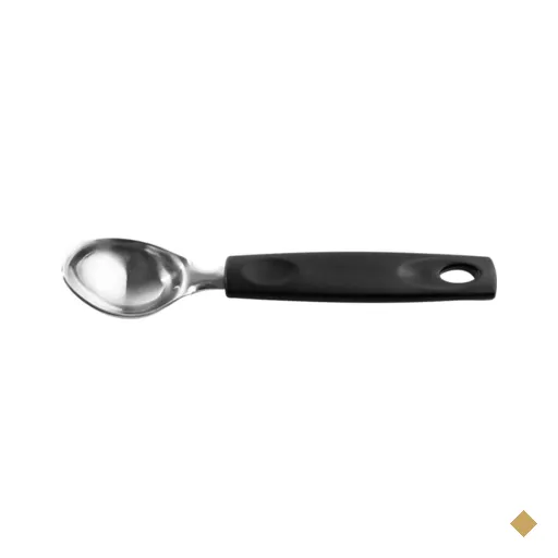 Colher p/ Servir Pegar Tirar Sorvete Pegador Aço Inox 22,5cm Asti Brinox Preto
