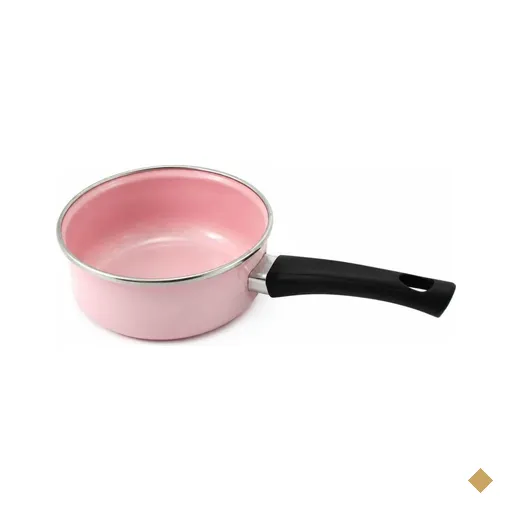 Papeiro Esmaltado 800ml Baquelite Borda Inox Rosa Bebê Panela Caçarola…