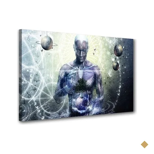 Quadro Decoração Sala Homen De Vida Iluminado