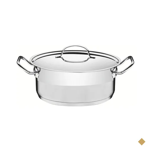 Caçarola Rasa Tramontina Professional Aço Inox 7,1L com Tampa Plana e Fundo…