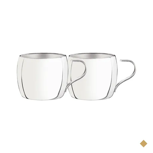 Conjunto de Xícaras Inox Tramontina Chá e Capuccino 2 Peças
