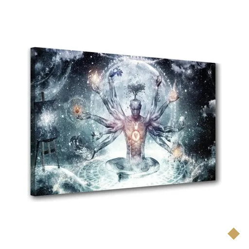 Quadro Sala Decorativo Avalokiteshvara Meditaçao Vida Luz