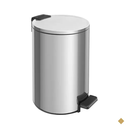 Lixeira com Pedal Tramontina Loop Aço Inox Polido 12 Litros