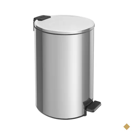 Lixeira com Pedal Tramontina Loop Aço Inox Polido 20 Litros