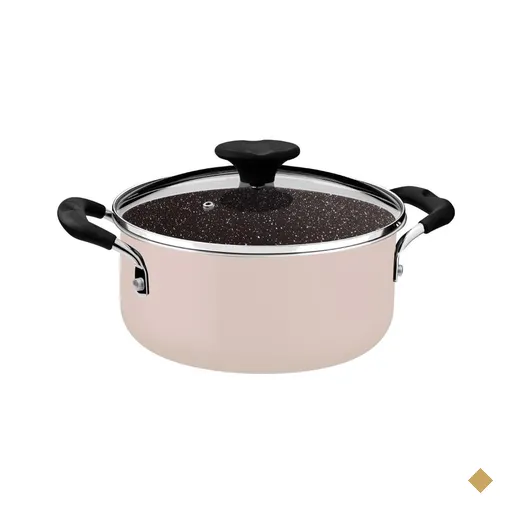 Caçarola Tramontina Tunis em Alumínio 24 cm 4,8 L Cerâmico Rosa Trufado