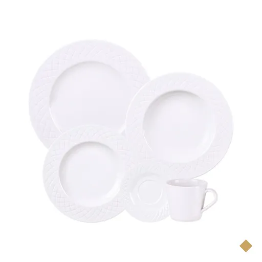 Aparelho de Jantar Tramontina Ingrid em Porcelana 20 Peças