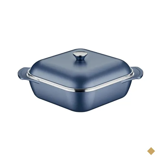 Caçarola Tramontina Quadrada Lyon em Alumínio Starflon 28 cm 5,5 L Azul…