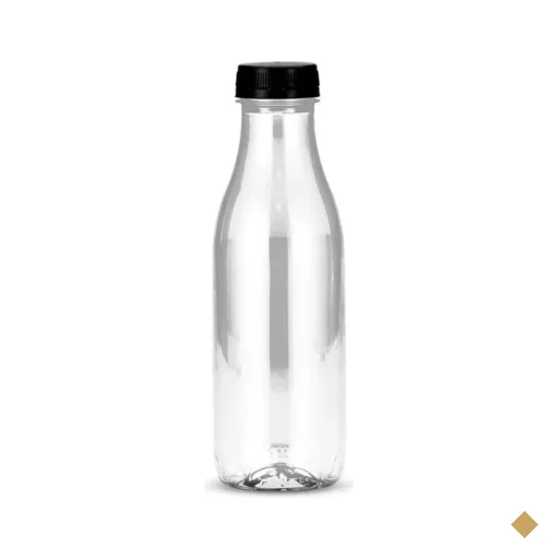 70un Garrafa PET Plástica Transparente com Tampa 500ml G3550 Galvanotek