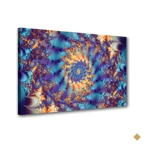 Quadro Decorativo Abstrato Colorido Fractal