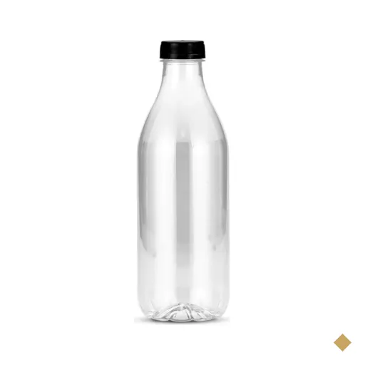 35un Garrafa PET Plástica Transparente com Tampa 1000ml G3500 Galvanotek