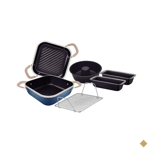 Kit Tramontina Lyon Alumínio Forjado Starflon Azul Elementar 6 Peças