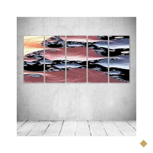 Quadro Decorativo - Fractal267 - Composto de 5 Quadros